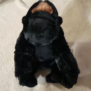 Ganz Silver Back Gorilla Plush Stuffed Realistic  9" Animal Toy Pre-owned
